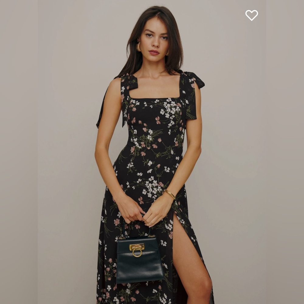 REFORMATION TWILIGHT MIDI DRESS IN SAGITTARIUS, SIZE 4